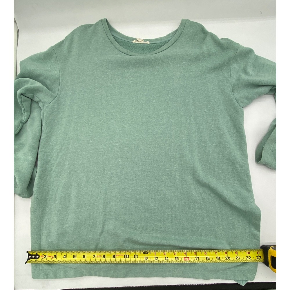 Eileen Fisher Organic Cotton Linen Lyocell Sweatshirt Sage Green Small S/P - Picture 9 of 14